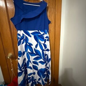 Blue and White Sleeveless Dress Never worn